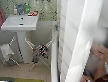 Kinky Dude Masturbates While Watching His Stepmom In The Bathroom