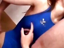 Asian Babe's Sexy Poolside Dance Party