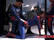 Spider Girl Banged By Superheroes