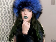 Blue fox fur joi