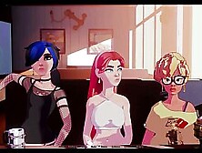 Hooked [ Asian cartoon Game ] Ep. one GOTH SLUT pull my ROD for my FIRST PORNSTAR INTERVIEW !