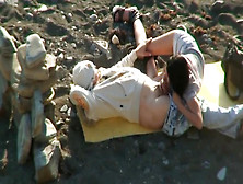 Couple On Beach Voyeur Filming