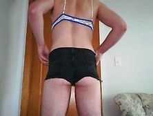 Sissy In Cheeky Shorts