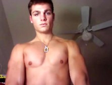 Hot College Jock Show On Webcam