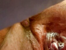 Creamy Wet Fat Pussy Convulsing Orgasm While Squatting