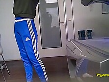 Spy cam.  Her pussy and tits belong to the world