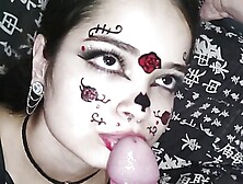 Wellington Prado received a deep blowjob on his big cock full of veins and smeared my face with cum