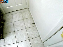 Stepmom stuck in the washing machine takes it in one as well as the other holes to keep it a secret