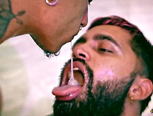 Mowgli Fucking Camilo Brown's Ass Bareback Filling His Mouth And Swapping The Cum In Hot Kiss