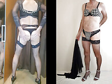 Crossdresser In Marie Jo Ely Lingerie Masturbates And Cums All Over It