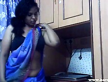 Horny Lily In Blue Sari Indian Babe Sex Video