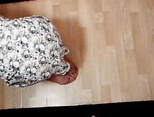 Nerdy maid with sexy feet gets seduced and face fucked hard