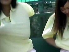 Japanese Teen's Fitness Routine Captured On Camera - Busting A Sweat