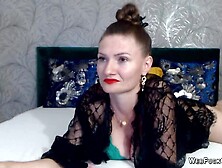 Busty Romanian Milf Oiling Tits Closeup On Webcam Show