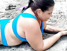 I find a large-assed whore alone on the beach,  end up inviting her over to my apartment,  and then we end up having passionate se