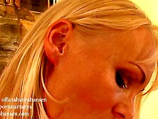 Slutty lesbian babes Playboy model Katie Ann gets drilled hard with a belt-on