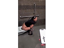 Floozy Wife Sneaking in Gas Station Restroom to get SCREWED