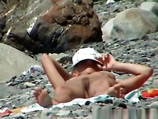 Small Boobs Nudist Woman Sunbathing Her Tight Body