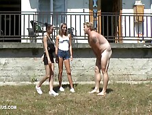 Dyanna And Tatjana Are Playing In The Garden!