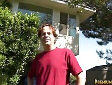 Bukkake blonde showered in hot thick cum