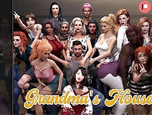 Grandmother House - Catherine and Tanya gave Johannes a blowjob