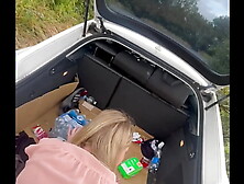 Step mom young: He feels the need to fuck her and parks the car on the side of the road and fucks her in public