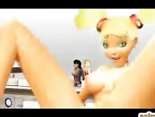 3D hentai hot strapon fucking