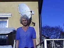 Granny Norma takes a piss then fucks