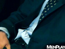 Bruno Max wanking his erect shaft before ass hammering Lukas Daken