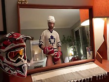 Hockey Jock Jerks Off Into His Cup