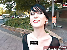 German Skinny Punk Student Teen 18+ Public Pick Up Street Casting For Erocom Date Pov