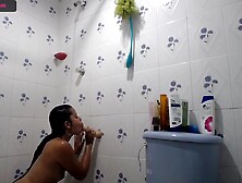 taking a bathroom
