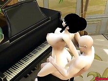 Slave Maids Episode two Chichi Milk Boy Goku Calls His Gorgeous Wifey to see how her work is going but the Boss is Fucking her l