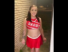 Cheerleader KItty Kash swallows cock & gets poked hard to raise money for her squad