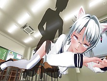 3D Asian Cartoon Teacher Mounts A Schoolgirl In The Booty