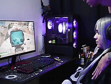 Gamer girl gets fucked while playing fortnite