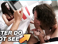Best Friend Deep Throats Blowjob until Her Friend Does not See - Public - Reg...