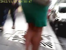 Sexy Turkish In Green Mini Skirt