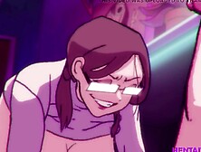 Stepmom with massive tits gets unexpected deepthroat & creampie in Hentai parody