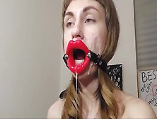 Deepthroat Slut Fucks Her Throat Sloppy