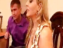 Step-Mom's Hot Kitchen Encounters - Stepmom & Son In Law Have Steamy Sex