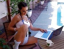 Collared Bitch Lily Adams Swallows It All After A Hard Pound!