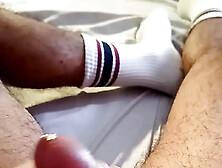 Boy Masturbates Wearing White Socks