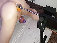 Cumming Hands Free Prostate Orgasm On The Fucking Machine