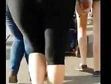 Candid Perfect Firm Ass In Leggings!