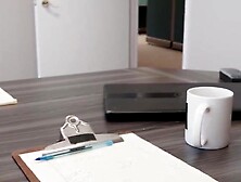 Blond Bombshell Katee Sucks Her Office-Boss' Dick Like A Pro