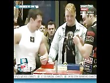 Arm Wrestler Totally Shames Bodybuilder