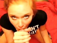 Deutsche Rothaarige Amateur -Blowjob und hausgemachte Aktion