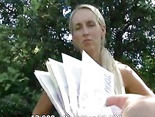 Gorgeous Blonde Takes Cash For Public Fuck