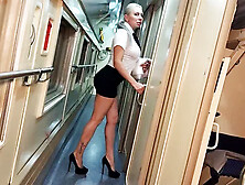 Train Stewardess Alexa Bunny Making Passenger's Trip Unforgettable